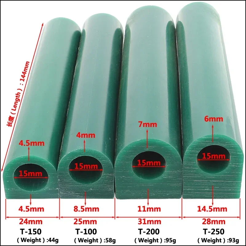 4Pcs Green Carving Wax Ring Tube Kit with Center Hole Professional Hollow Wax Mold Sculpture Tools for Ring Design Hand Carving