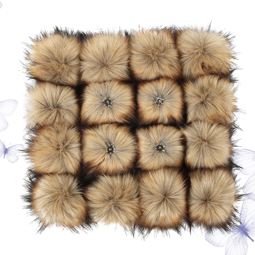 

16pcs Ball 10Cm For Diy Hat Clothes Soft Pompom Decor Craft Accessories Sewing Applique Ornament Clothing Shoe Embellishment
