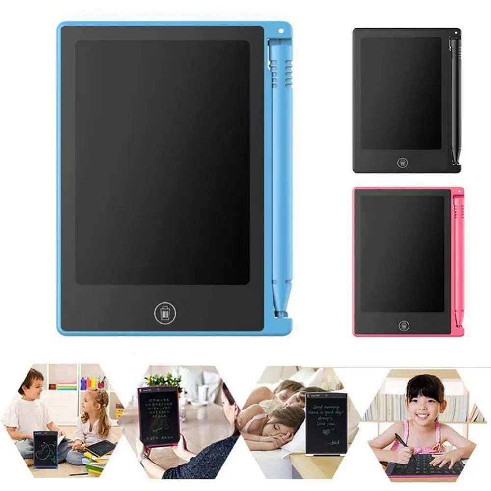 with Pen Board Writing Tablet Portable 4.4 inches LCD Digital Drawing Graffiti with Pen