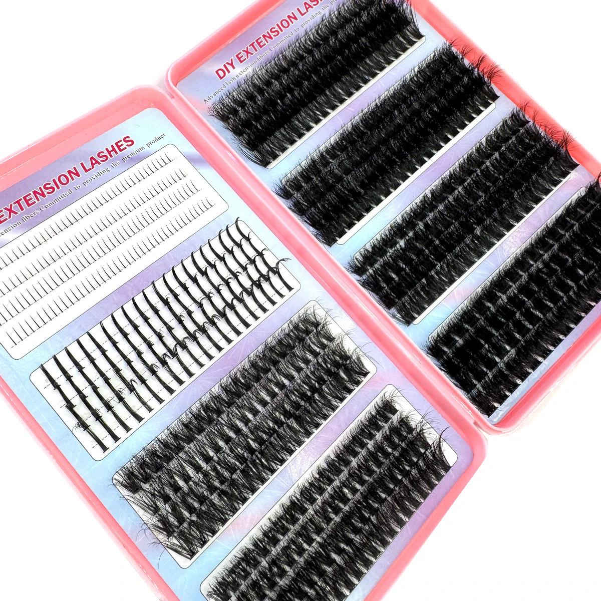 Cils pointes grappes de cils avec cils inférieurs grappe Extensions de cils Manga grappe de cils cils individuels pointus