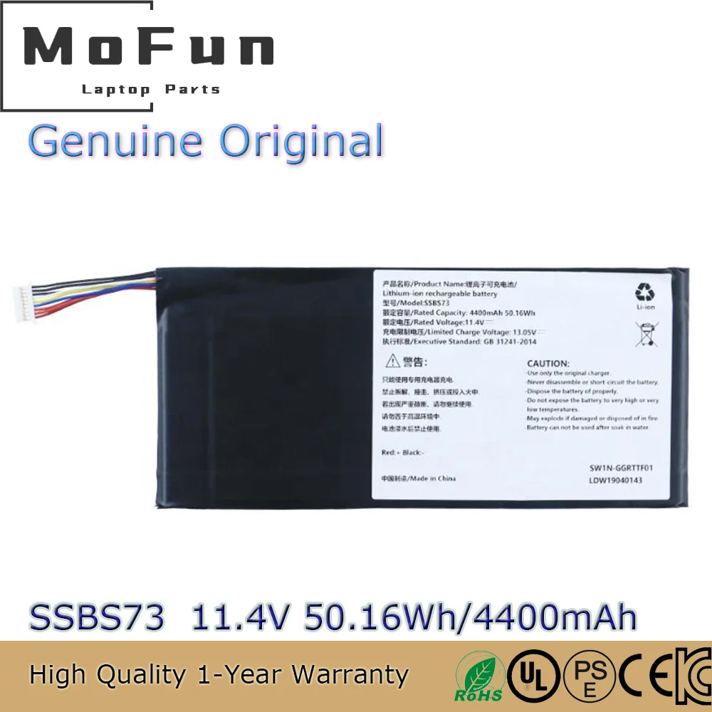 

Brand New Original SSBS73 11.4V 50.16Wh Laptop Battery for Mechrevo S1pro-01 S2 MX350 02