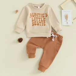 2023-09-21 Lioraitiin 0-3YToddler Baby Boy Clothes Set Letter Print Long Sleeve Pullover Top Sweatshirt Pant Fall Winter Outfits