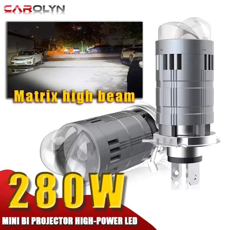 

Carolyn 1-2pcs H4 Bi Mini LED Projector Lens Car Bulb Auto Headlight Turbo Lamps Canbus Motorcycle High Low Beam 12V Plug&Play