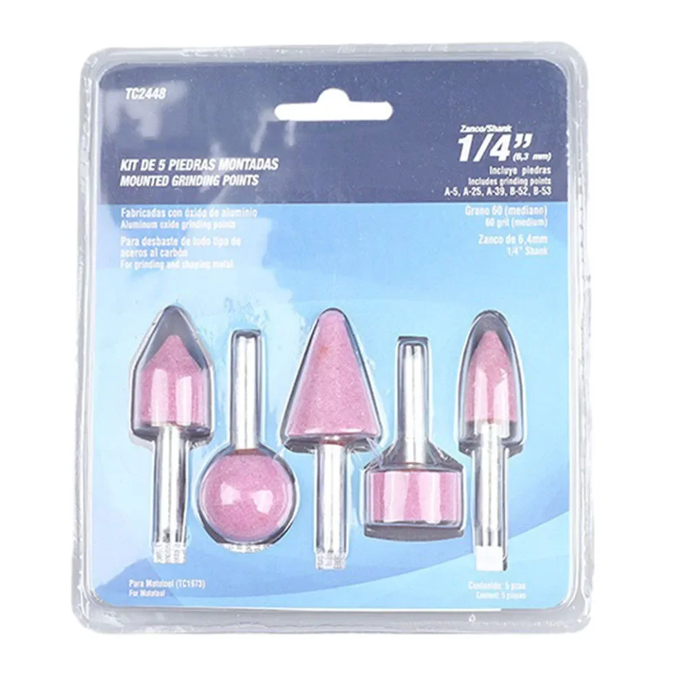 For Jade Grinding Polishing Head Polishing Head Grinding Head 5PCS 6mm Chrome - Corundum High Hardness Power Tool Red