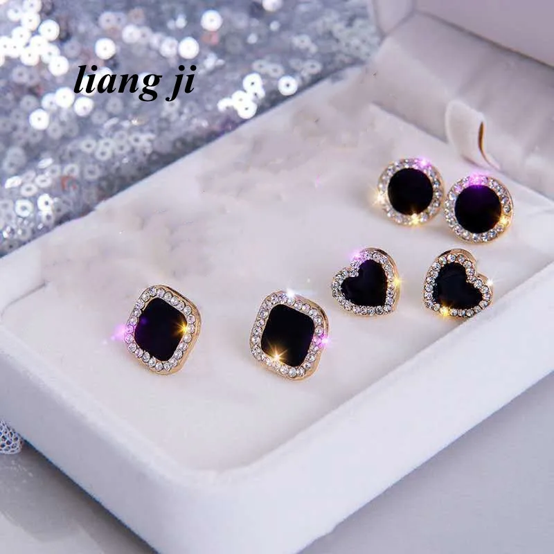 S925 silver needle square earrings female new temperament online celebrity simple star earrings jewelry wholesale