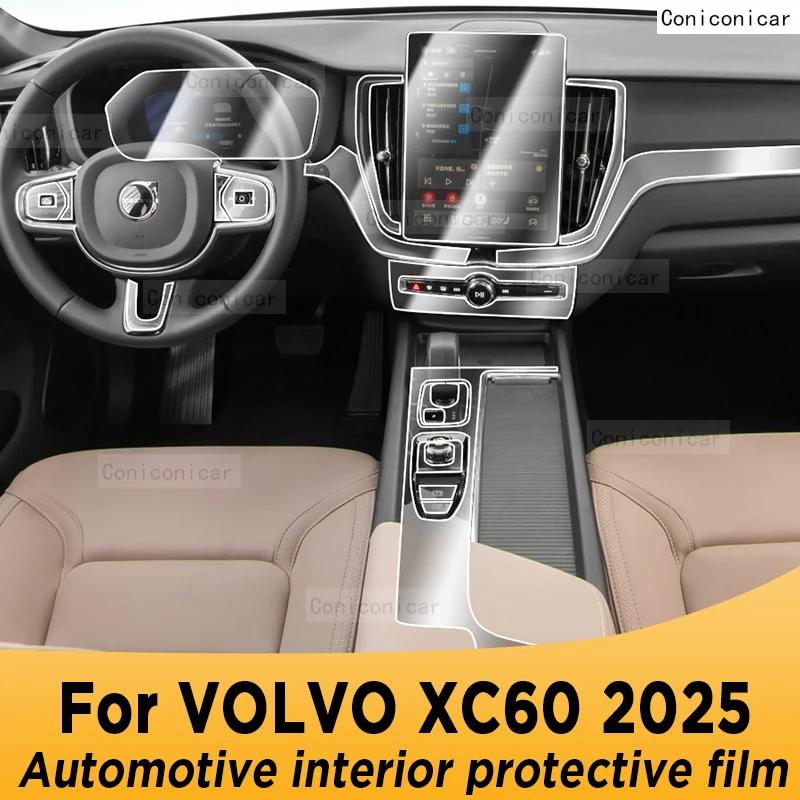 

For VOLVO XC60 2025 Panel Navigation Automotive Interior Screen TPU Protective Film Cover Anti-Scratch Sticker