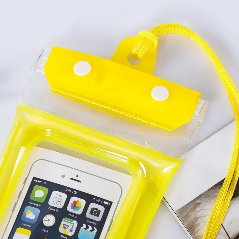 

Водонепроницаемая сумка для мобильного телефона, прозрачный сенсорный экран, подушка безопасности, три уплотнительных полоски, плавание, рафтинг, аквапарк