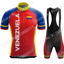 VENEZUELA 2022 Cycling Jersey Set Summer National Cycling Clothing Road Bike Shirts Suit Bicycle Bib Shorts MTB Wear Maillot