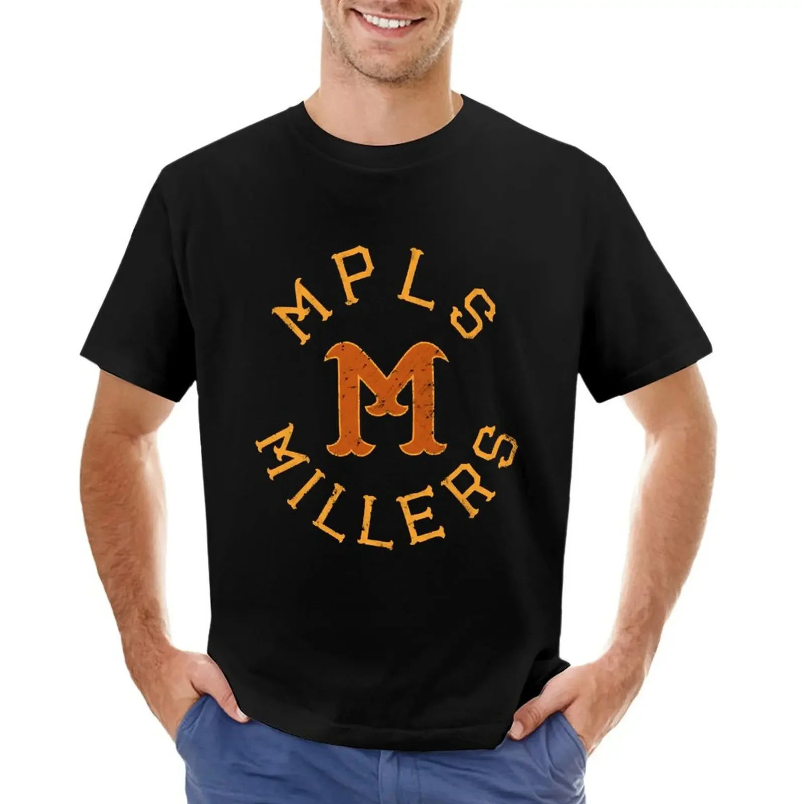 MINNEAPOLIS MILLERS T-shirt cute tops quick-drying tops shirts graphic tees mens plain t shirts