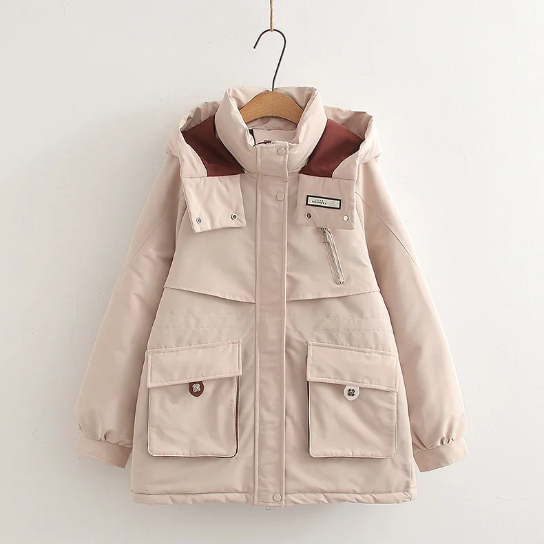 

[Ready Stock] High Quality Women Winter Thick Warm Cotton Jacket Women Parkas Matching Padded Jacket Hooded Down Padded Jackets