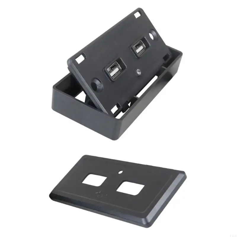 F1CF 12V USB Outlet, RVs USB Outlet Car Chargers, RVs Twin USB Port 12V-24V 3.1A Female Panel Mount for Car Trailer Boats