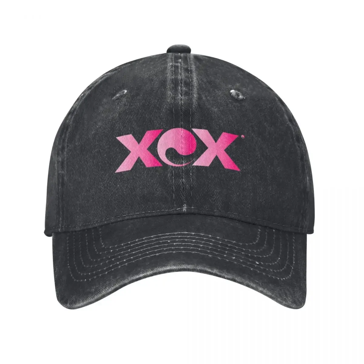 Fashion Pink English Singer Baseball Cap Men Women Distressed Denim Sun Cap Charli Xcx Outdoor Summer Adjustable Fit Hats Cap