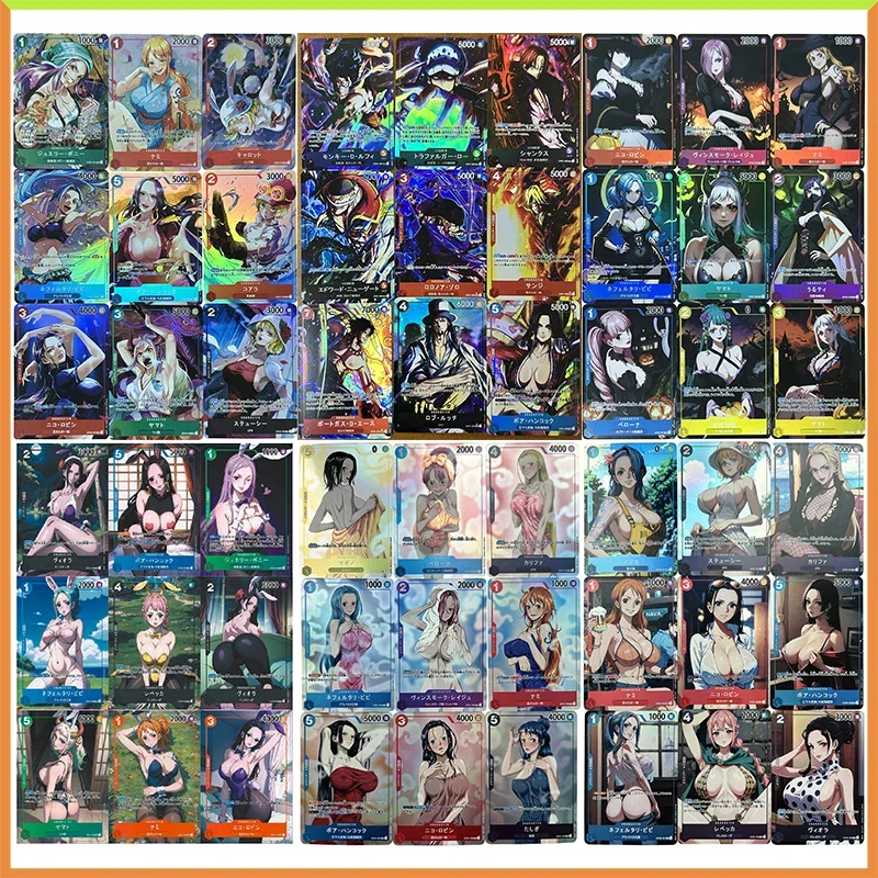 Anime ONE PIECE DIY ACG Tabletop Battle Game Refraction Foil Kalifa Perona Shirahoshi Toys for boys Collectible Cards Gifts