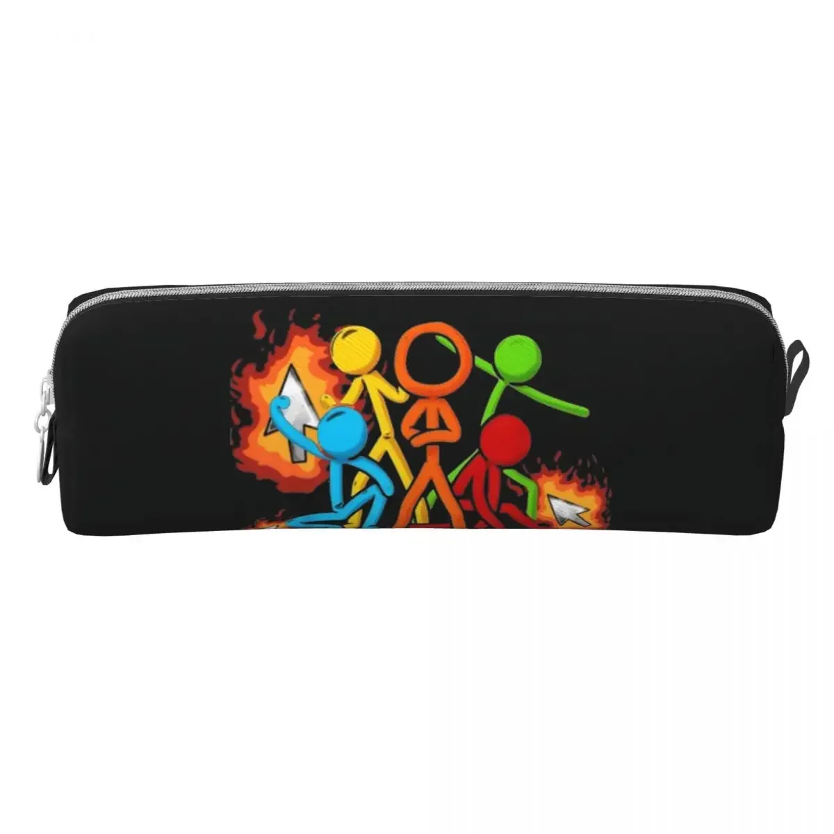 Alan Becker Five Stick Figures With  Mouse Pickaxe Pencil Case School  Cases Zipper Students Lovely Large  Box