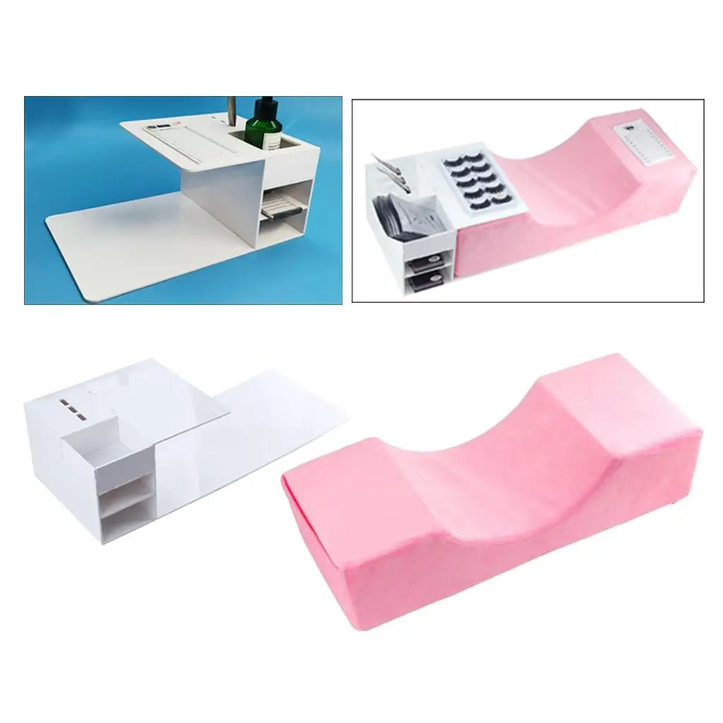 

Comfortable Eyelash Extension Pillow Neck Support w/Shelf Kit for Salon
