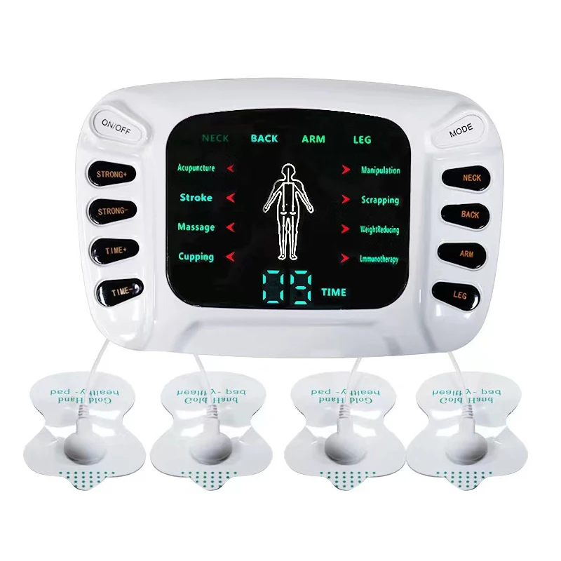 Electrical Muscle Stimulator English Button Therapy Massage TENS Electronic Massager  Physiotherapy TENS Machine
