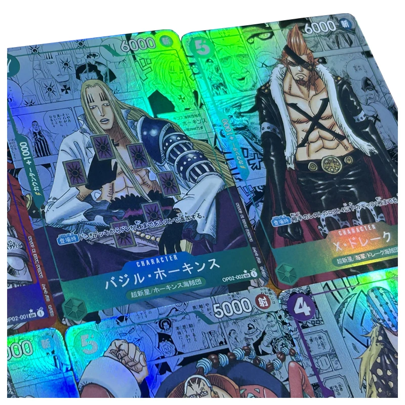 One piece card DIY 9 pz/set Eustass Kid Perona Roronoa Zoro Drake regalo di compleanno di natale Boy Anime Collection Card