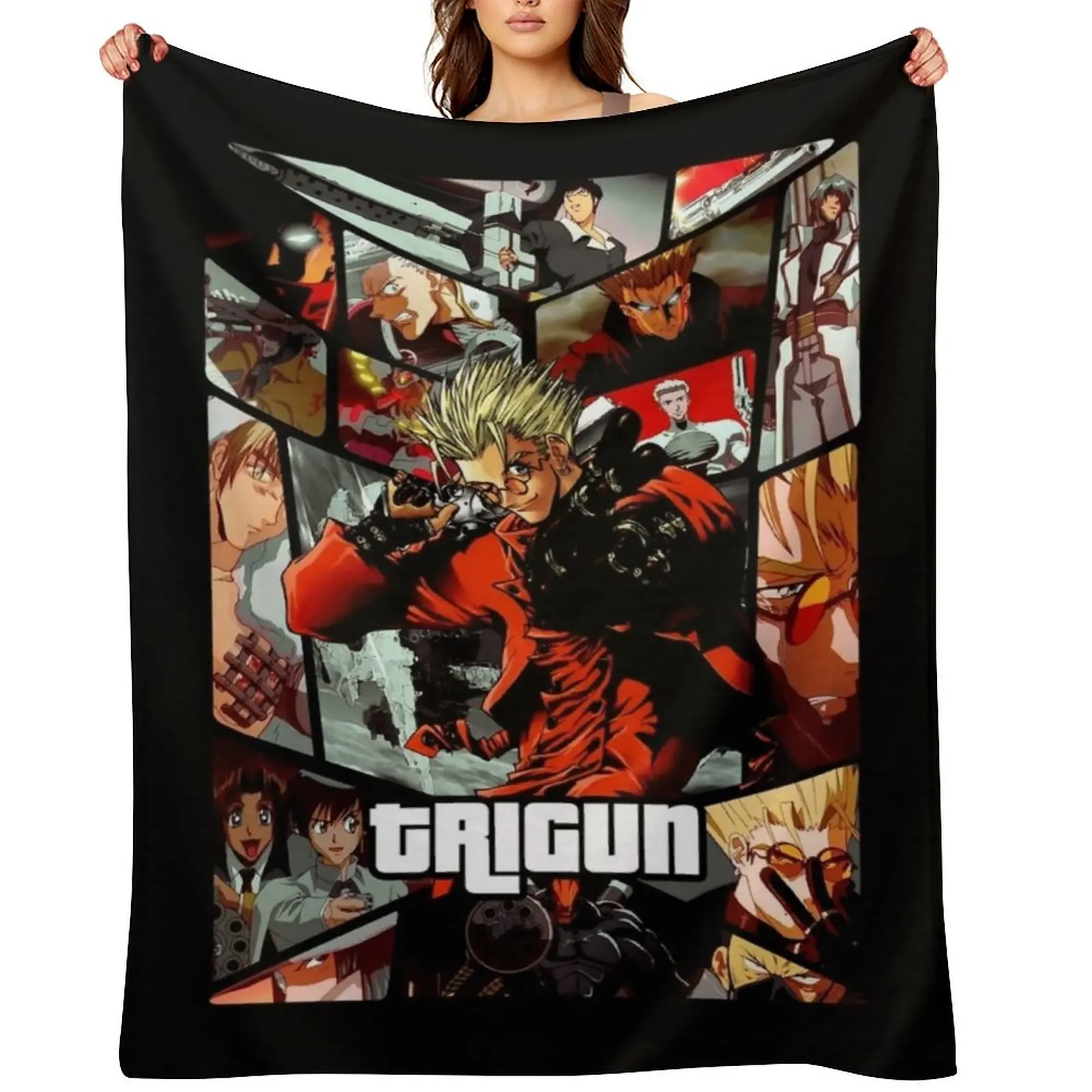 

Trigun ultimate anime poster Poster Throw Blanket Furrys heavy to sleep Polar Sofas Blankets