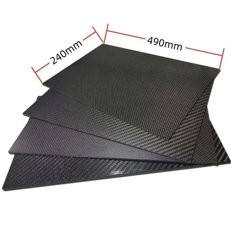 240x490mm Full 3K Carbon Fiber Plate Sheet High Strength Carbon Board Panel Thickness 0.5mm-5mm