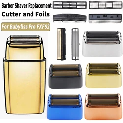 Professional Barber Electric Shaver Replacement Double Cutter Blade And Foils Head Cover For Babyliss Cordless Foil Shaver FXFS2
