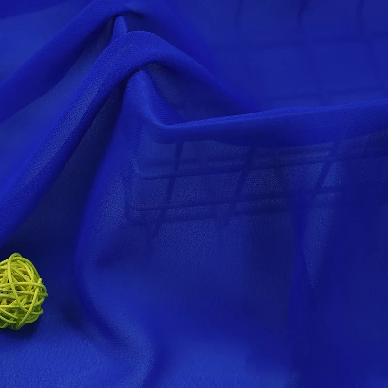 Blue green white red lightweight chiffon fabric Georgette dress costume fabric curtain decorative background material Lining