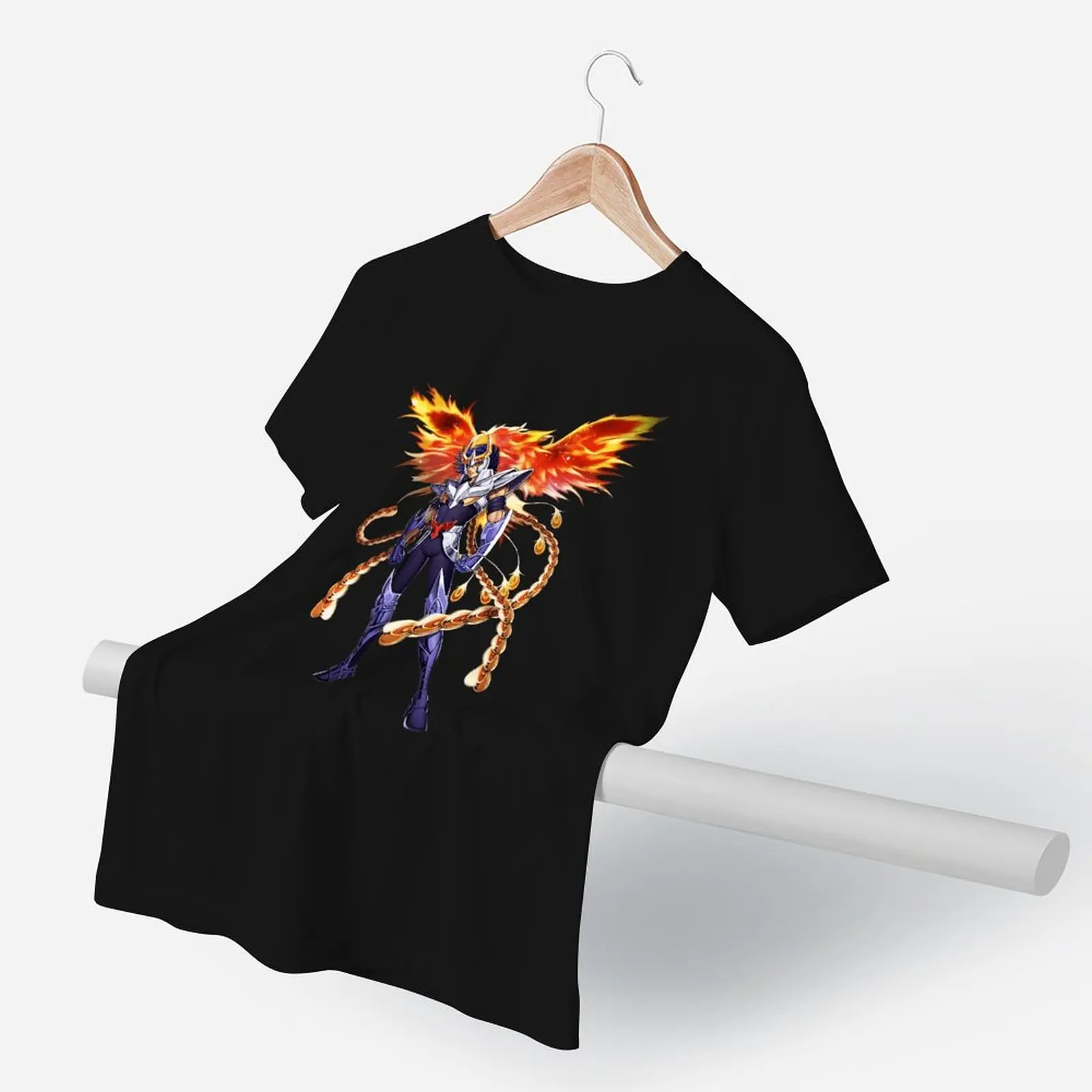 The Knights Of The Zodiac T Shirt Men Ikki Phoenix Saint Seiya Streetwear Cotton T Shirts Summer Fashion Tee Shirt Print Tops