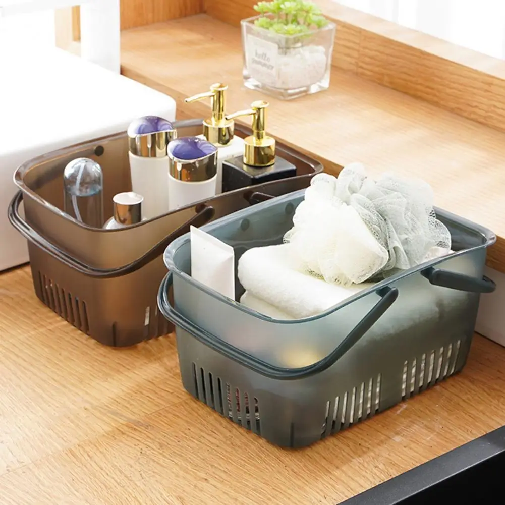 Shower Caddy Tote Water-proof Several Drainage Holes Shower Caddy Bin Handy PP Shower Caddy Basket Kitchen Supplies