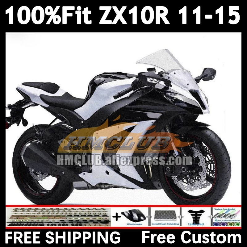 Injection Body For KAWASAKI NINJA ZX 10R 1000 2011 2012 2013 2014 2015 170No.36 ZX-10R ZX10R 11 12 13 14 15 gloss white Fairing