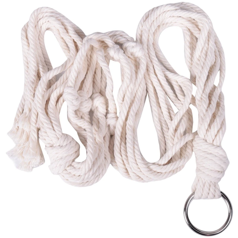 마크라메 식물 행어 세트, 행잉 화분, 실내 야외 화분용 수제 코튼 로프, 화분 미포함, 4 개