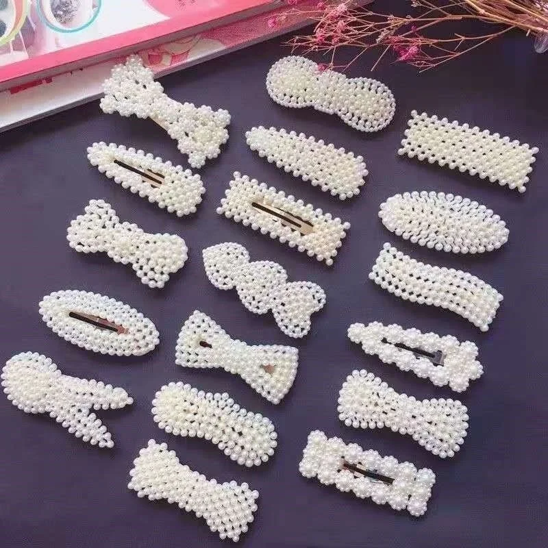 1 PCS New Popular High Quality Women Pearl Hairpin Lady\'s Headdress Cute BB Clips