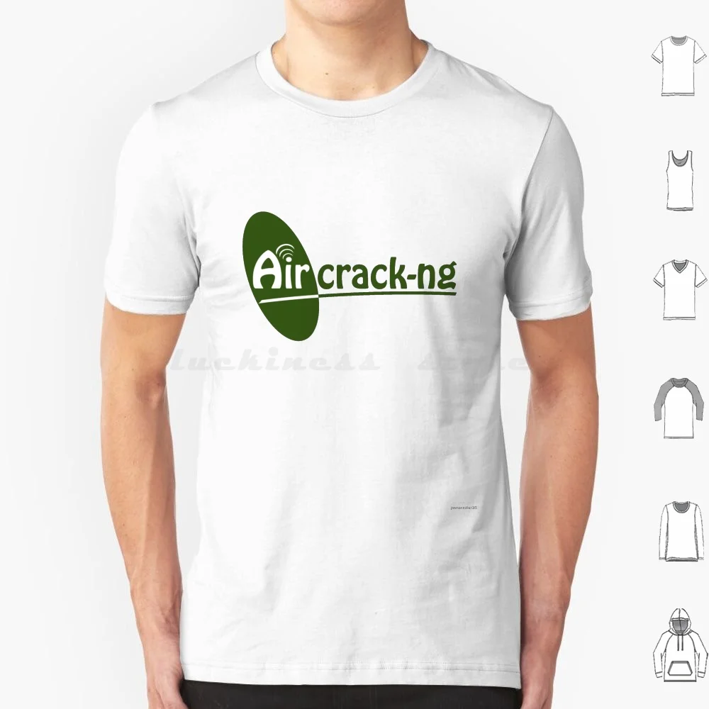 Aircrack-Ng Green Logo T Shirt Big Size 100% Cotton Hacking Infosec Information Security It Computers Wifi Logo Open Source