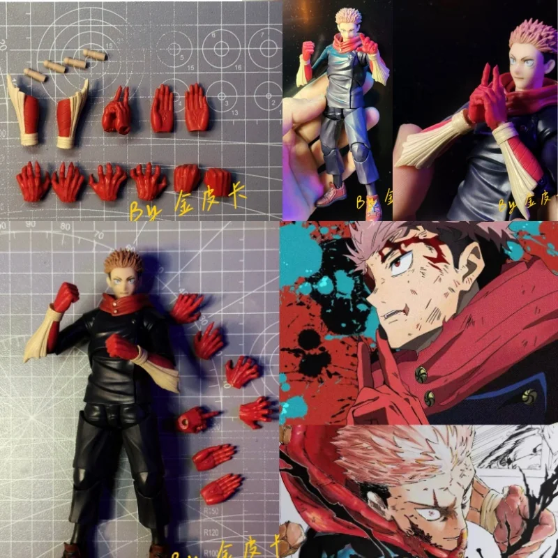 

Hot Handmade 1/12 Soldier Itadori Yuji Shinjuku Showdown Handpiece Modification Pack Accessories For 6in Shf Action Fgure Toys