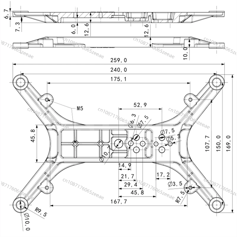 Sensor Bracket Fixed Pressure Sensitive Vibration Electronic Filling Rack Unmanned Weighing Aluminum Casting