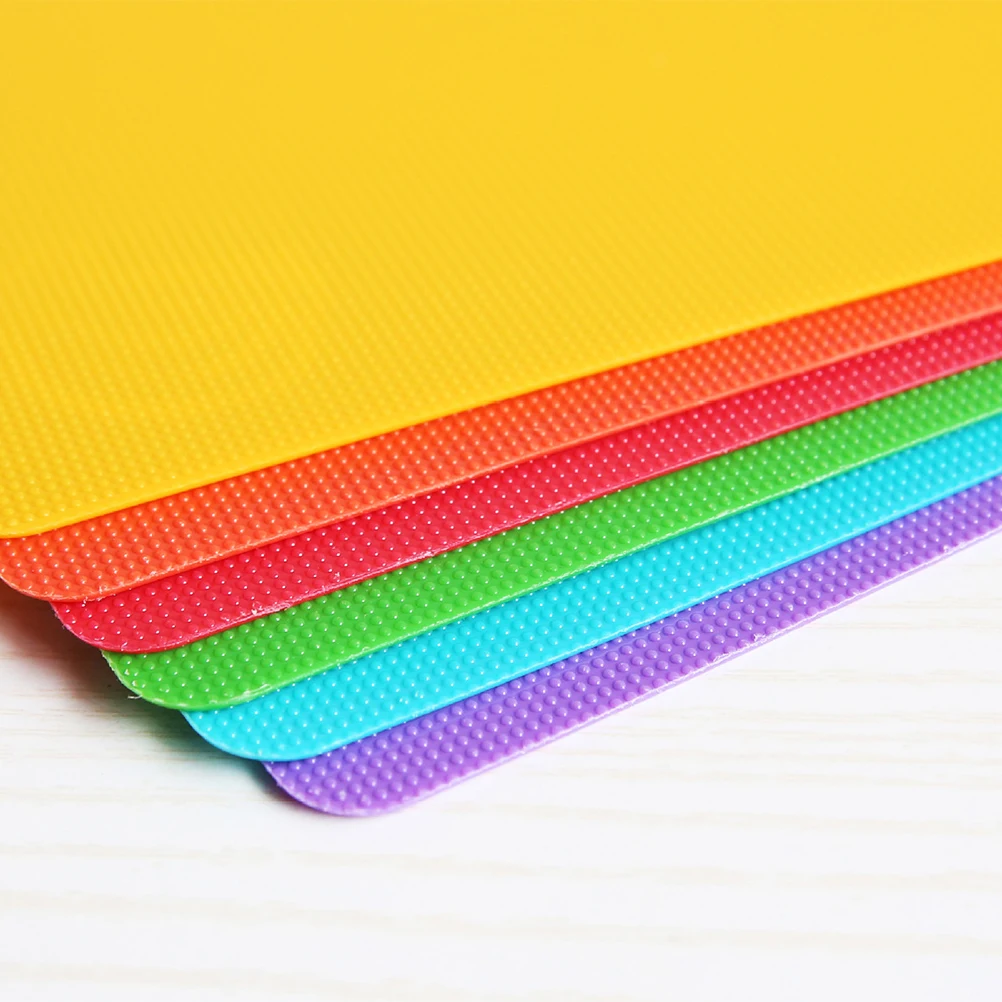 

6 Pcs Non Anti-slip Plastic Cutting Board Chopping Block Boards Dishwasher Kitchen