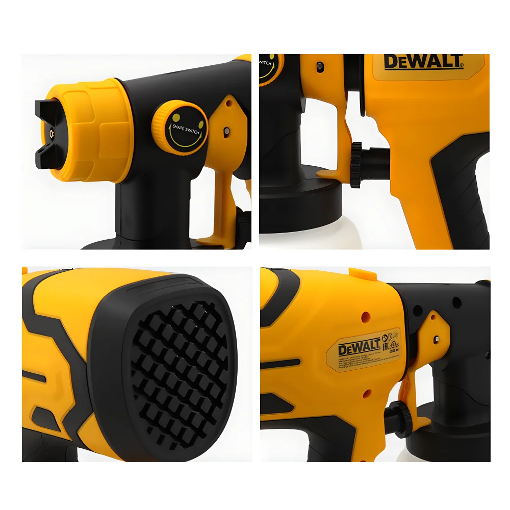 Dewalt 20v bateria 1000ml sem fio pistola elétrica de alta potência pulverizador pintura auto móveis revestimento aço aerógrafo ferramentas elétricas