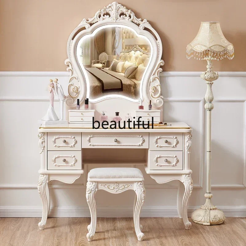 Kids Baby Wedding Dresser Table Men Beige Legs Make Up Storage Dressing Table White Drawers Penteadeiras De Maquiagem Funiture