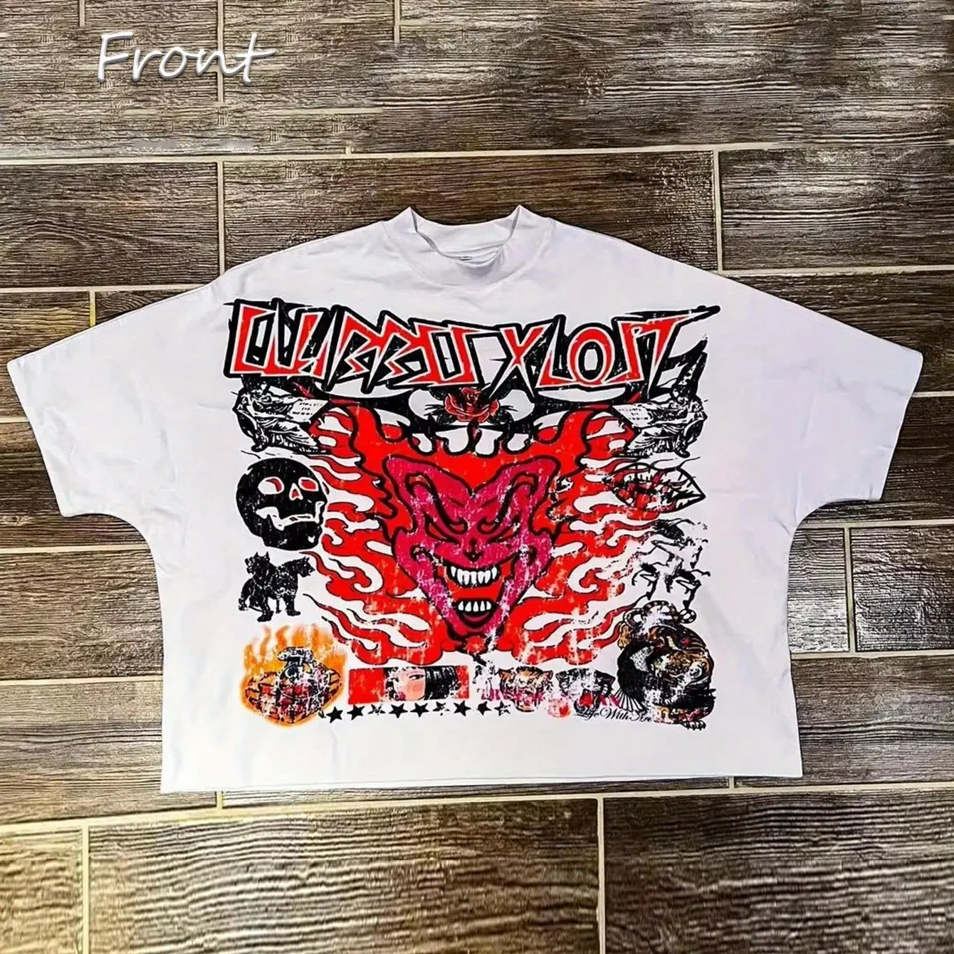 

180g Pure Cotton T-shirt Y2K Pattern Printed with 100% Cotton Soft and Comfortable Casual Round Neck Unisex T-shirt