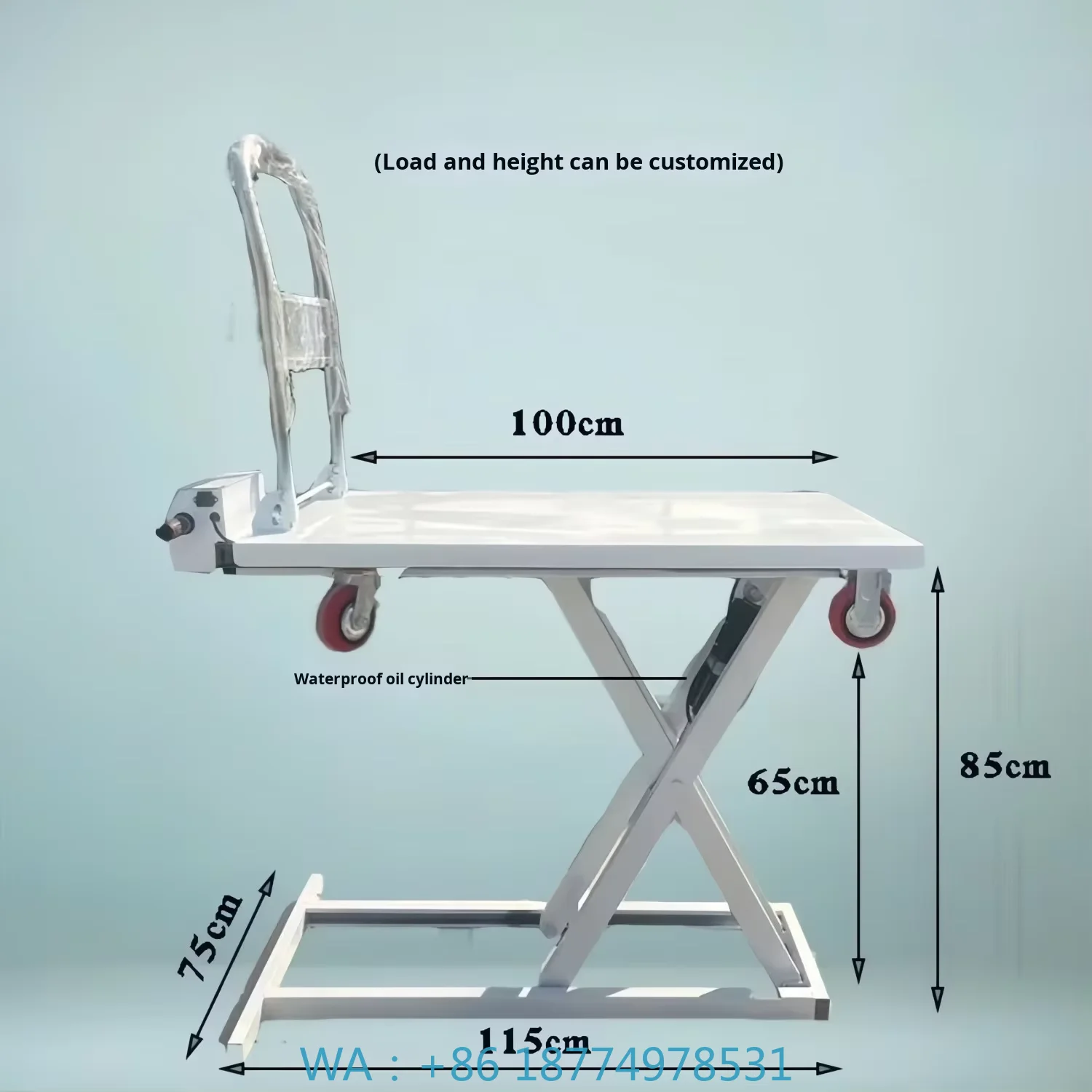 

ehicle-Mounted Scissors Lift for Transportation Portable Electric Flatbed Trolley with Small Hydraulic Lifting V