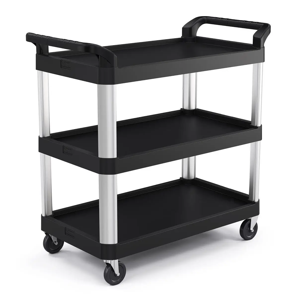 3-Tier Heavy Duty Work Cart - Holds Up To 300 Lbs - Ideal For Garages, Warehouses, And Factories