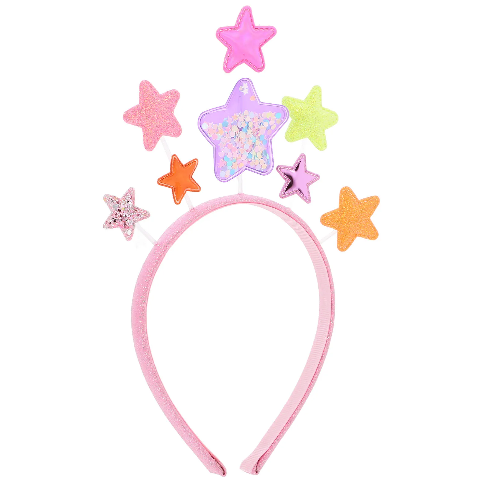 

Adorable Star Hair Hoops for Children Lightweight Non Slip Party Headdress Fun Birthday Accessories for Girls Best Gift Choice