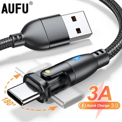 AUFU  USB C Cable Type C Cable Fast Charging Wire for Xiaomi 11T Pro Samsung S21 3A QC3.0 Data Cord USB-C Charger Mobile Phone