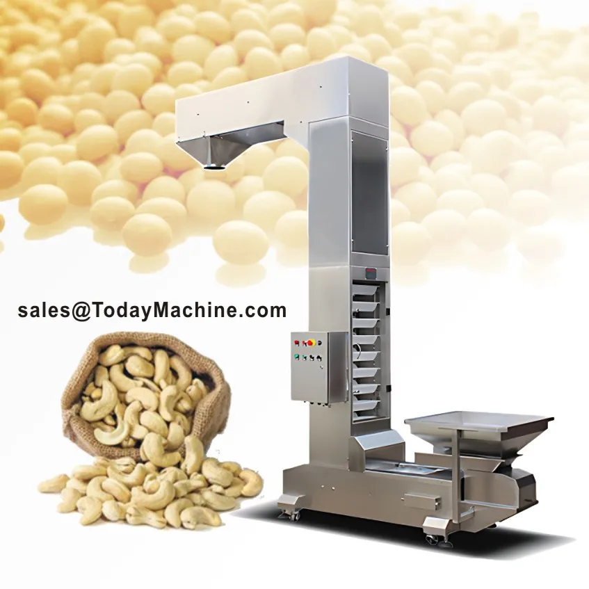 Factory Custom Hopper Z Type Bucket Elevator Conveyor for Grain,snacks,nuts Food Grade Conveyor