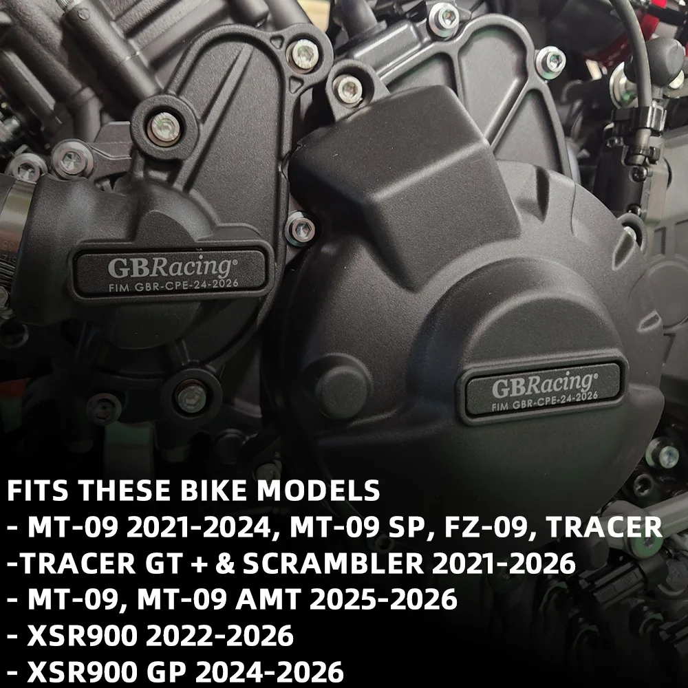 

Комплект дополнительных защитных крышек двигателя V2 для YAMAHA YZF-R9 & MT-09 ATM 2025-2026, MT-09/SP, FZ-09, Tracer/GT + и Scrambler 2021-2026