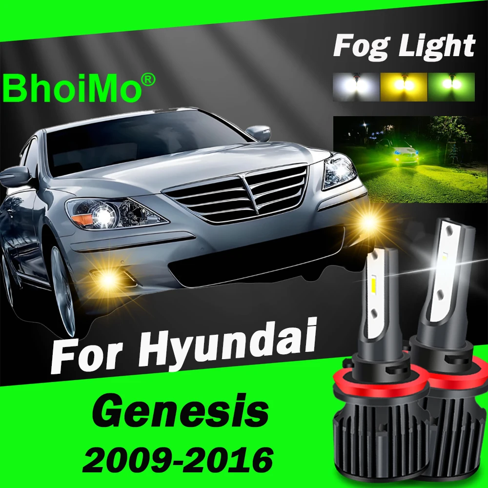 

BhoiMo For Hyundai Genesis 2009 2016 Front Fog Light Lamp Led Bulb 2010 2011 2012 2013 2014 2015