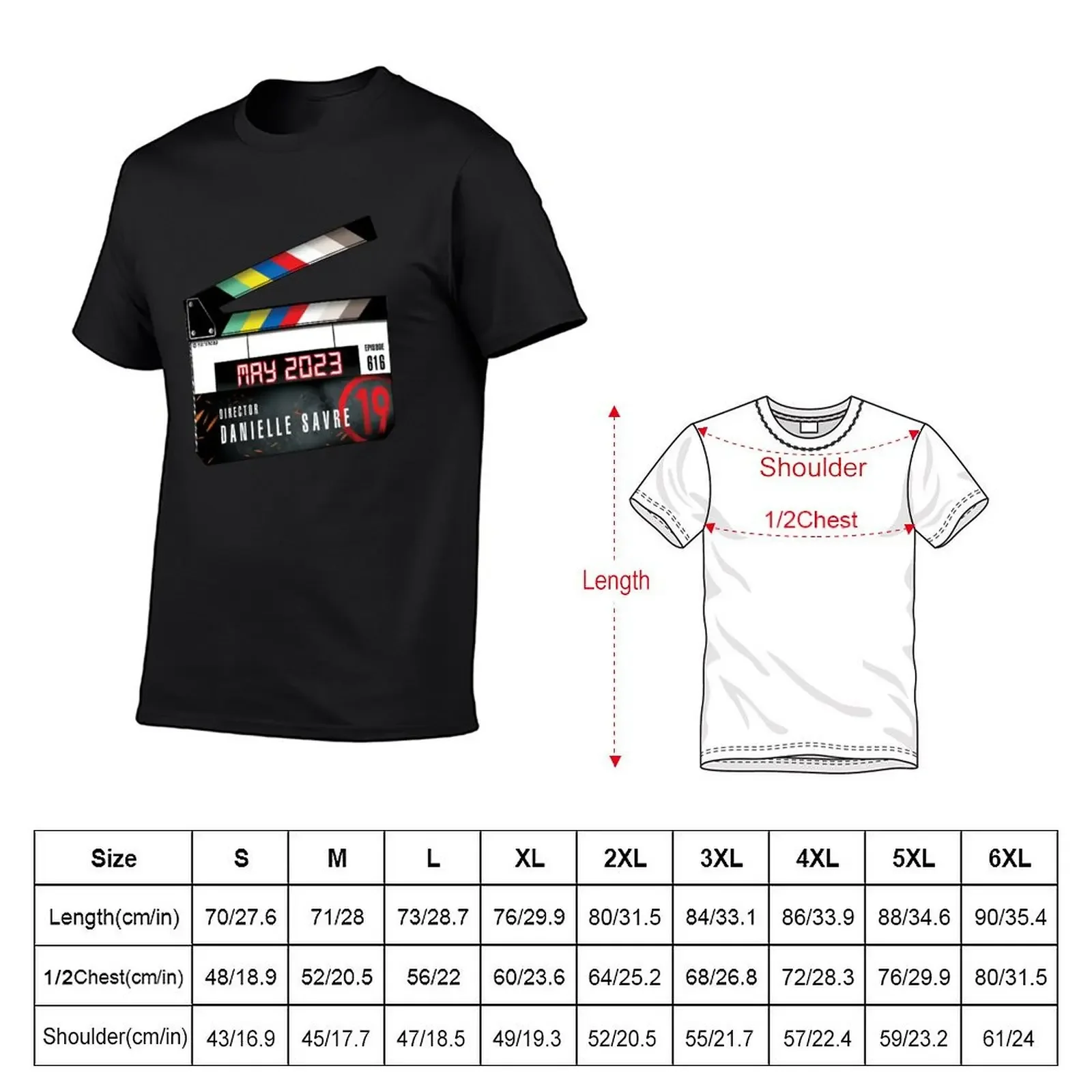 Director Savre Clapperboard T-Shirt graphics customs design your own anime tshirt black t-shirts for men