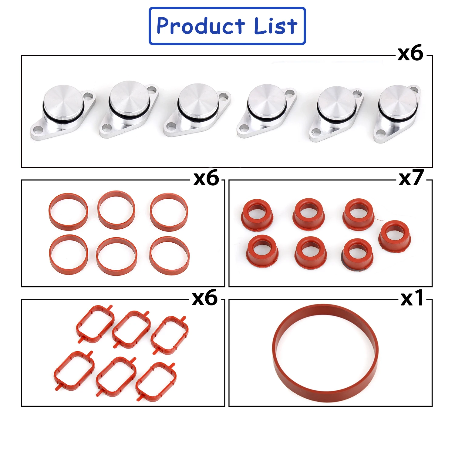 6PCS 33mm Diesel Swirl Blanks Flaps Repair Delete Kit For BMW Diesel M57 330d 525d 530d Removal Repair Kit CR1837 view 4
