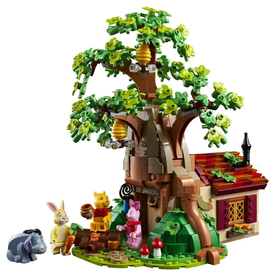 1265Pcs 99903 Winnie the Pooh Tree House Blocks Bear DIY Building Block 61326 3D Model Assembly Bricks 21326 Kids Toy New Gifts