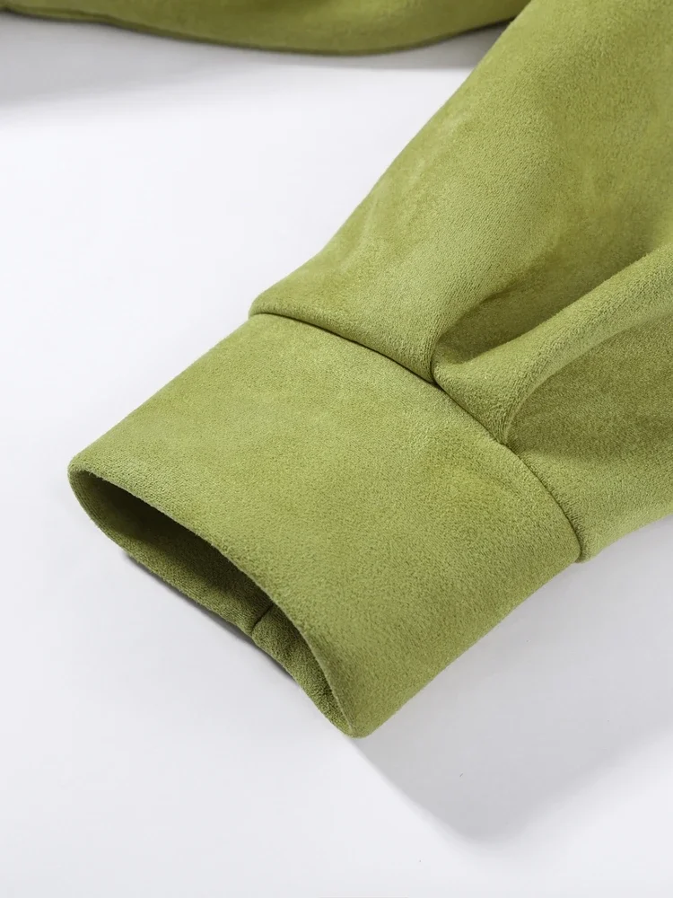 Damenmäntel mit Stehkragen, Schnürung an der Taille, kurze Windjacke, Frühlingsjacke für Damen, langärmlig, schmal geschnitten, modische neue Oberbekleidung – Detail 10