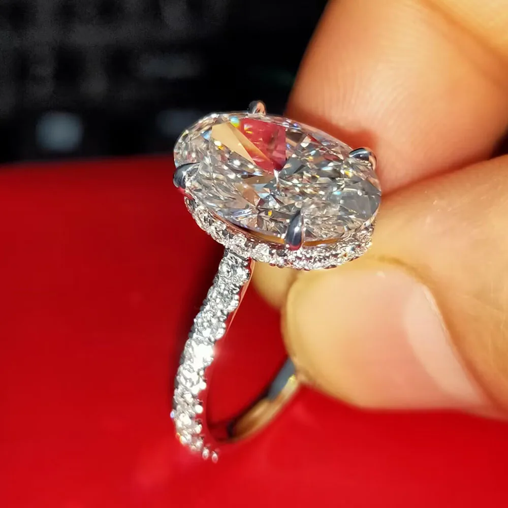 

1 2 3 4 5Ct 14K Gold Lab Grown Diamond Ring Oval Cut Diamond CVD HPHT DEF VS-VVS Wedding &Engagement Ring ﻿