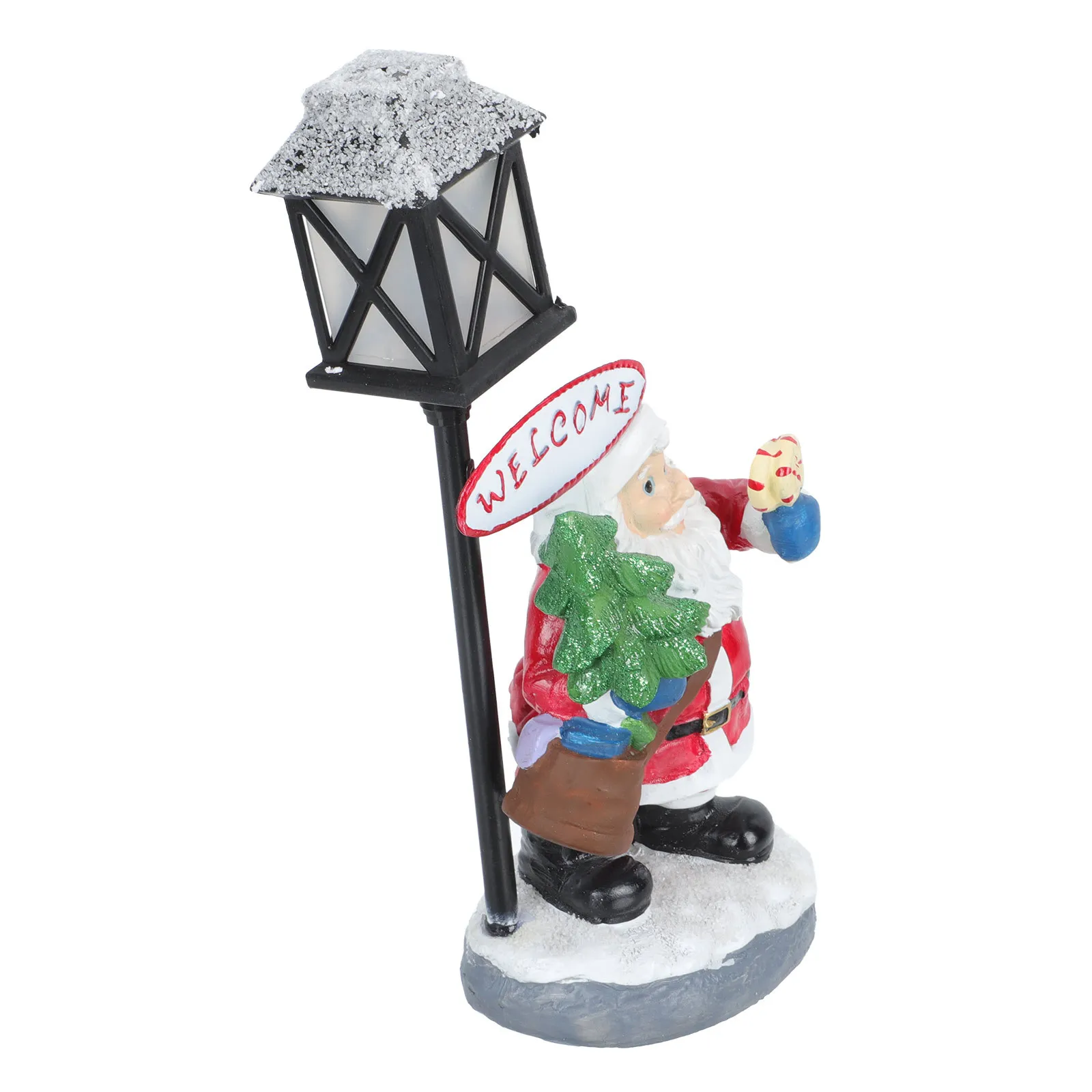 Lampe de nuit de noël en résine, 1 pièce, Art créatif, décoration de table, ornement lumineux, artisanat de noël